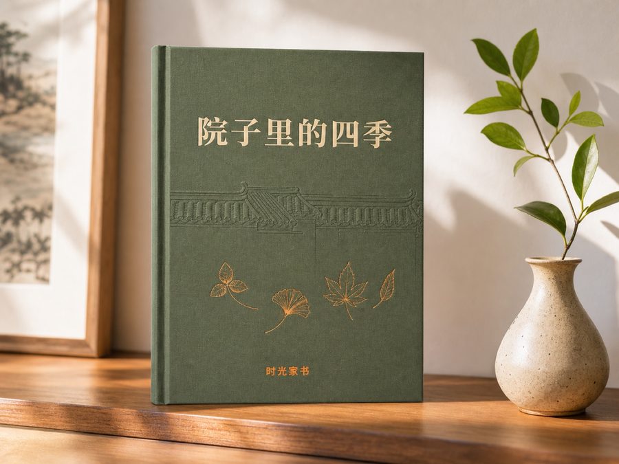 回忆录封面设计示例三，展示装帧与用纸质感